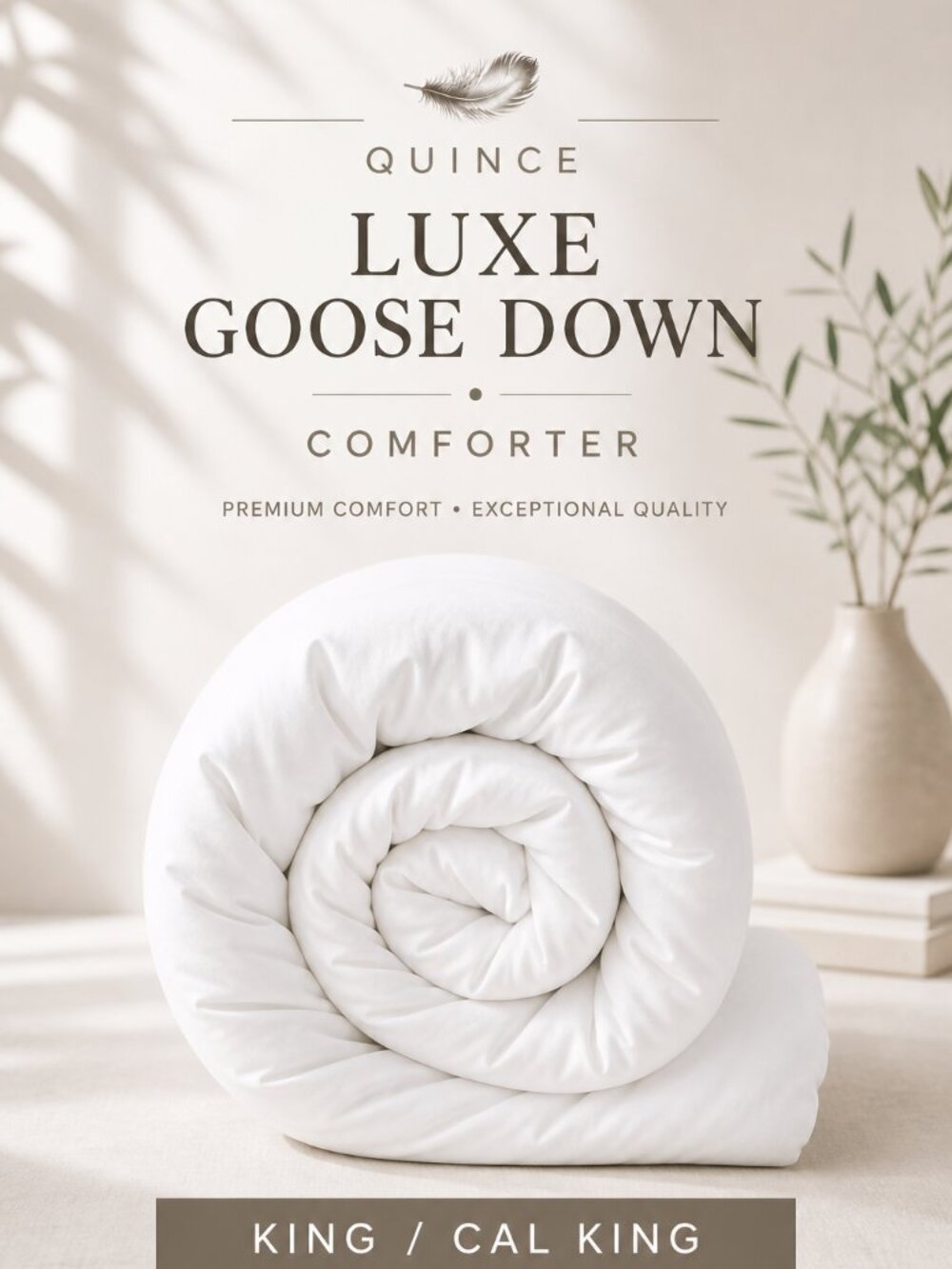 Quince Luxe Goose Down Comforter - "All Season"